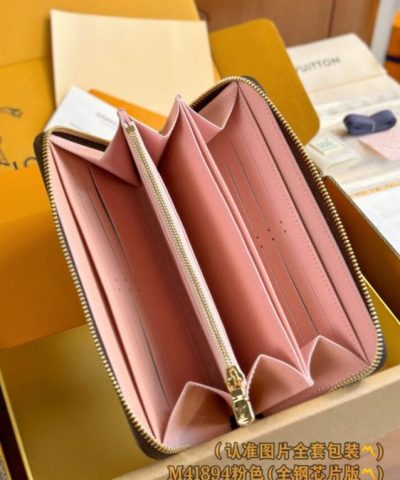 Louis Vuitton Zippy Wallet Brown&Pink - 1:1 premium replica handbag