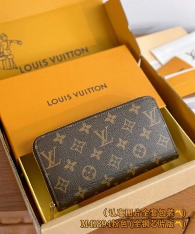 Louis Vuitton Zippy Wallet Brown&Pink - 1:1 premium replica handbag