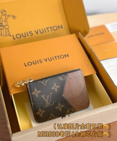 Louis Vuitton Romy Card Holder Brown - top-grade luxury bag dupe