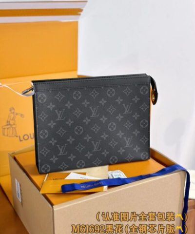 Louis Vuitton Pochette Voyage Black - top-grade luxury bag dupe