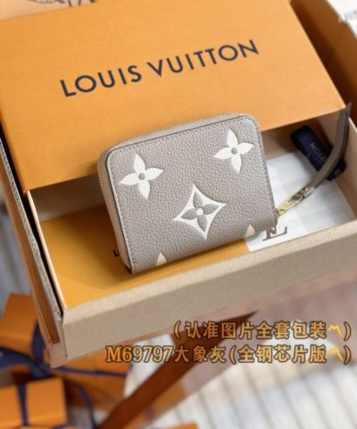 Louis Vuitton Zipper Coin Purse Beige - elite factory replica handbag