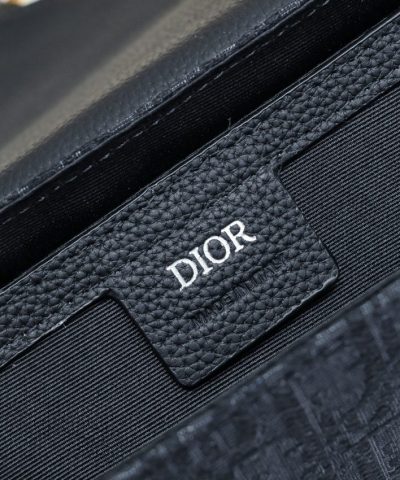 Replica Dior Saddle Messenger Bag Oblique Black