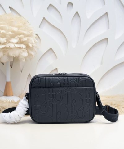 Replica Dior Rider Zipped Messenger Bag Black