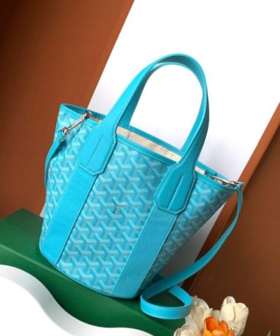 Goyard Belharra Turquoise Blue - high-quality designer bag dupe