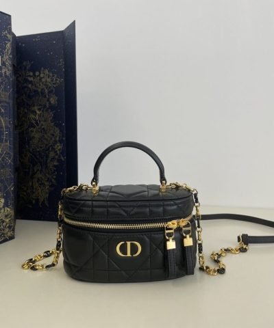 Replica Dior 30 Montaigne Vanity Black - 1:1 premium replica handbag