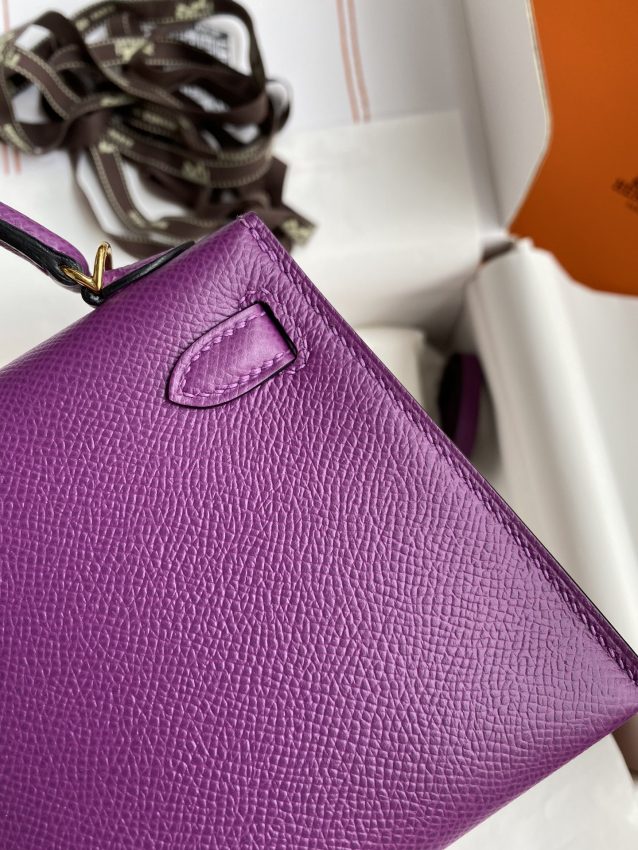 Replica Hermès Kelly Epsom Anemone Purple