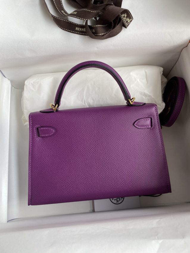Replica Hermès Kelly Epsom Anemone Purple