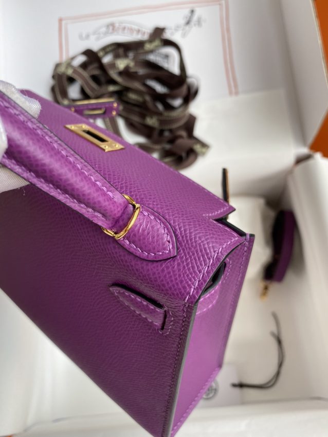 Replica Hermès Kelly Epsom Anemone Purple