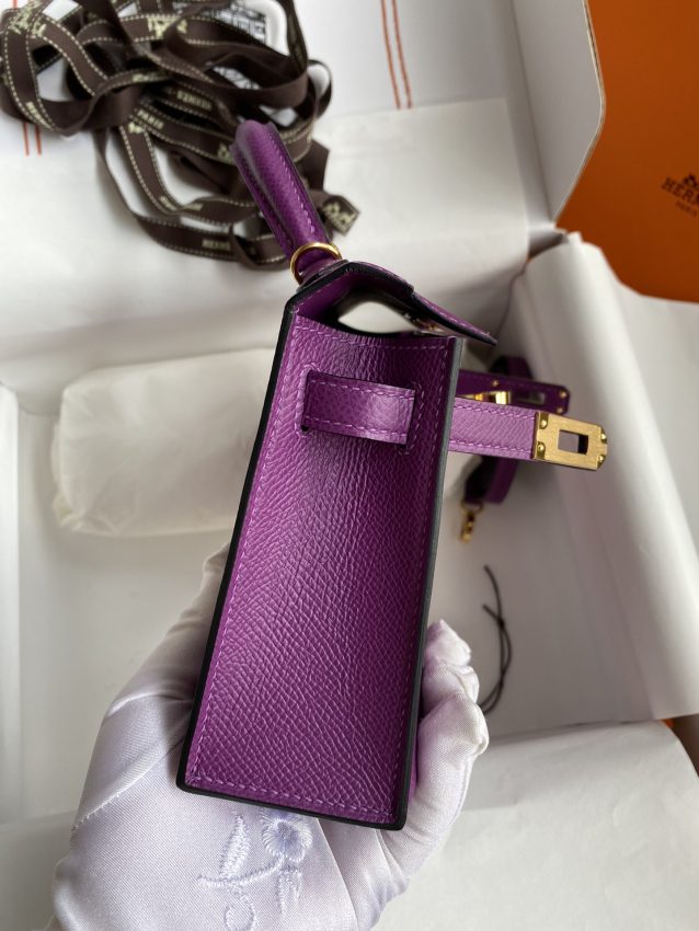 Replica Hermès Kelly Epsom Anemone Purple