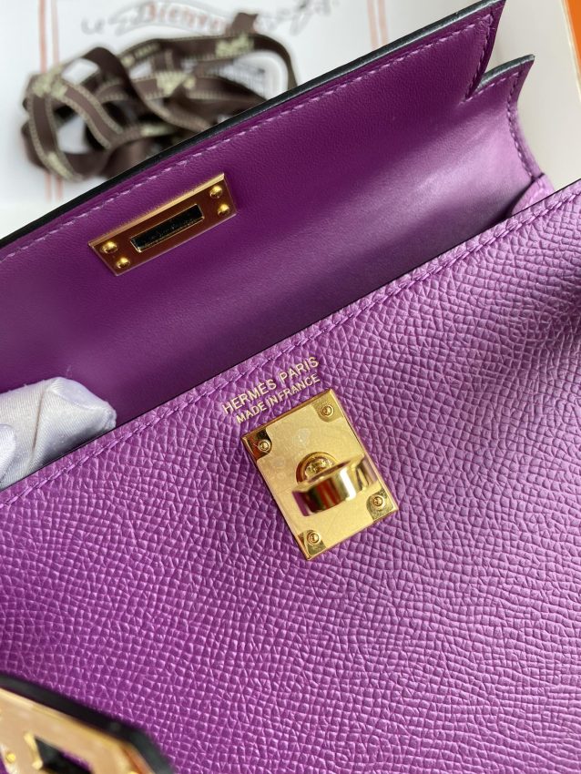 Replica Hermès Kelly Epsom Anemone Purple