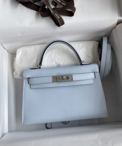 Replica Hermès Kelly Epsom Haze Blue - 1:1 premium replica handbag