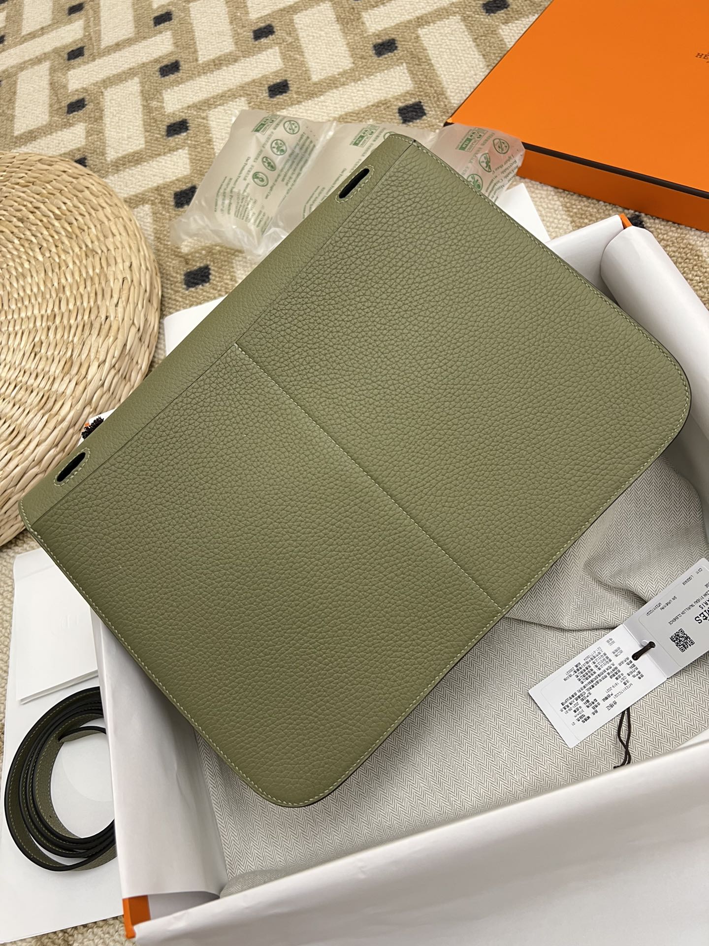 Replica Hermès Halzan Green