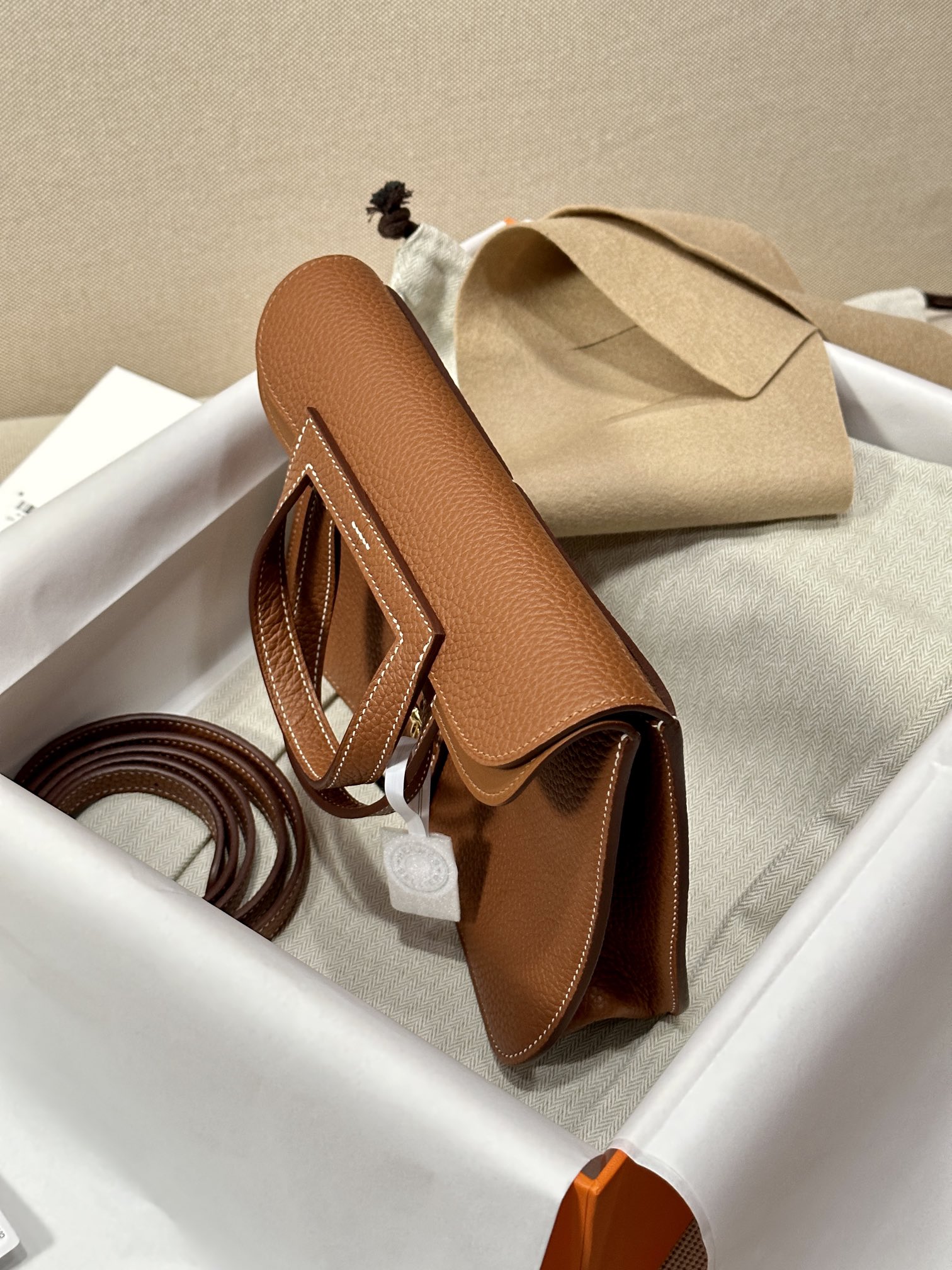 Replica Hermès Halzan Brown - 1:1 premium replica handbag