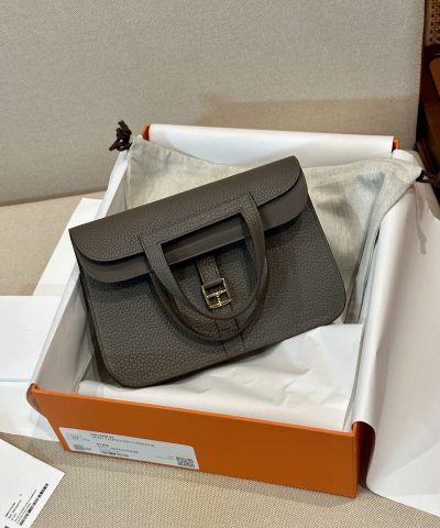 Replica Hermès Halzan Dark Grey