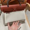 Replica Hermès Herbag 31Cm Beige Red