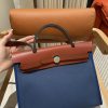 Replica Hermès Herbag 31Cm Blue Canvas - high-quality designer bag dupe