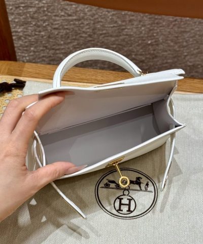 Replica Hermès Kelly Brown Epsom Blanc - 1:1 premium replica handbag